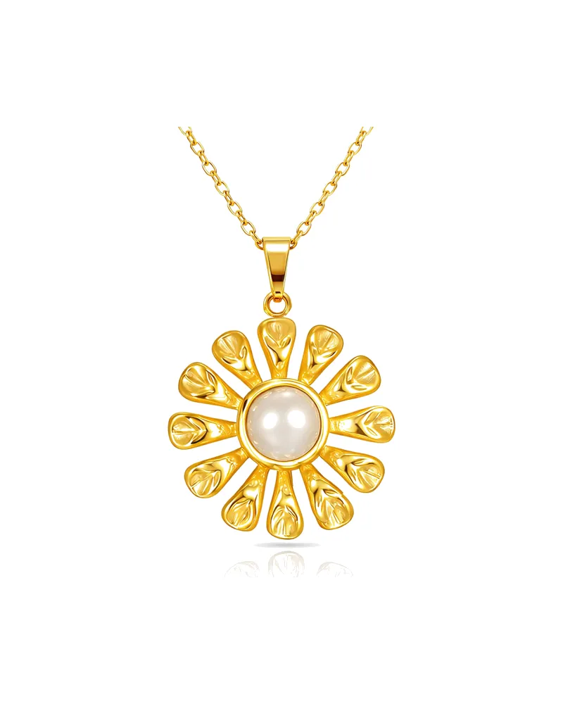 Kette mit Blüte und Perle